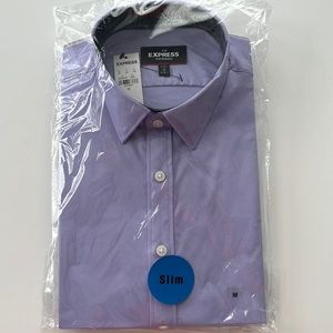 Express Performance Dress Shirt, Men’s M, Light Purple